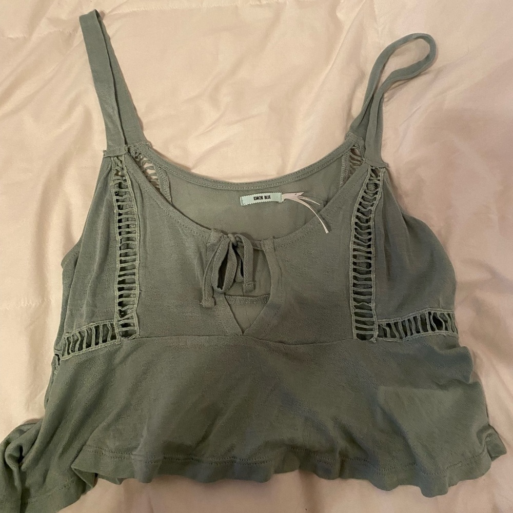 Blue/green tank top
